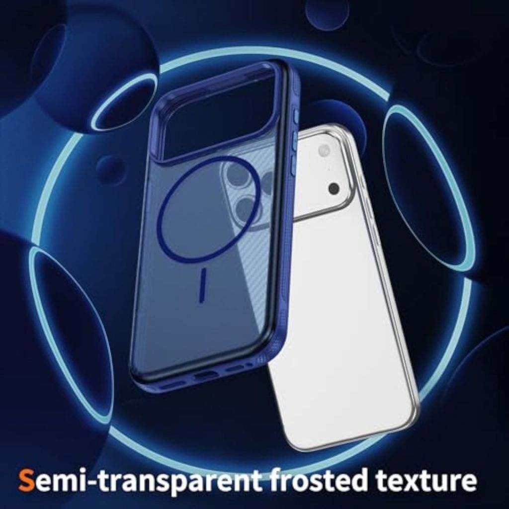 iPhone 18 Pro/17 Pro MagSafe Kuori hiilikuitupinta - Sininen