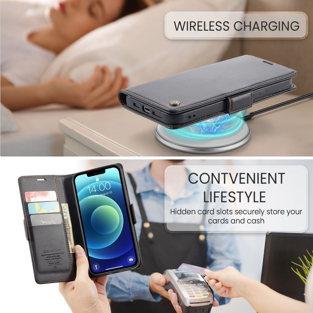 CASEME iPhone 12 / 12 Pro Etui med Kortplads - Sort