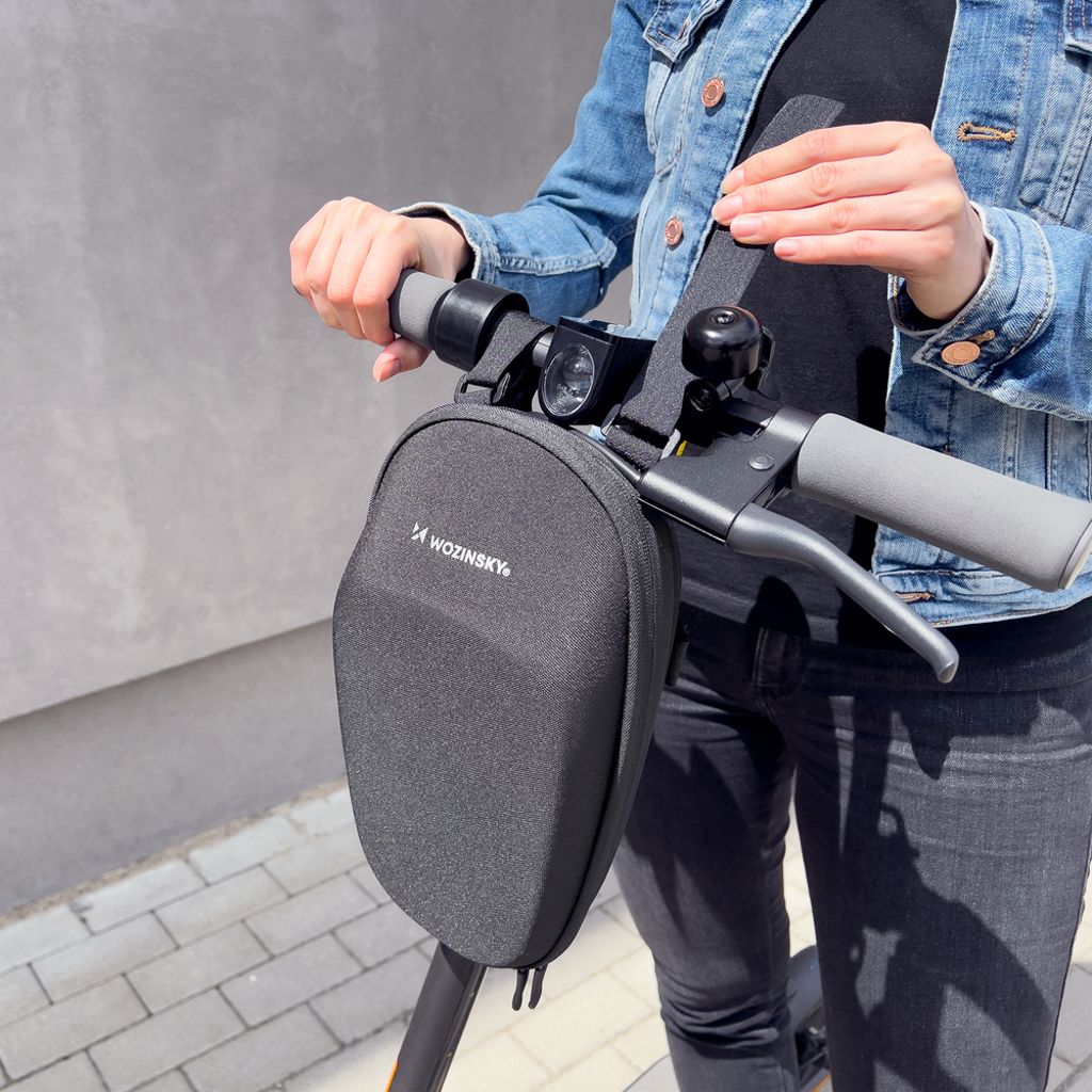 Wozinsky vattentät styreväska 4L för elscooter – svart