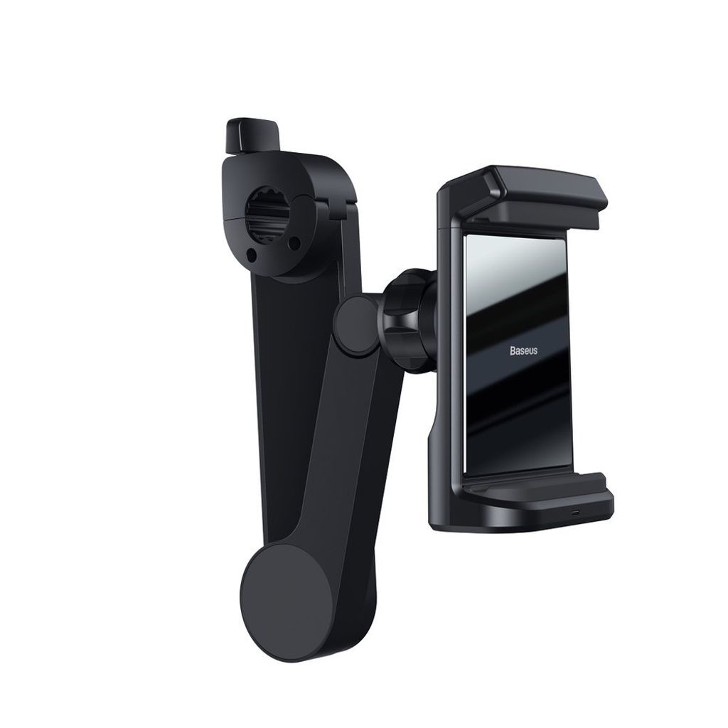 Baseus nakkestøtte mobilholder med 15W Qi oplader – sort (WXHZ-01)