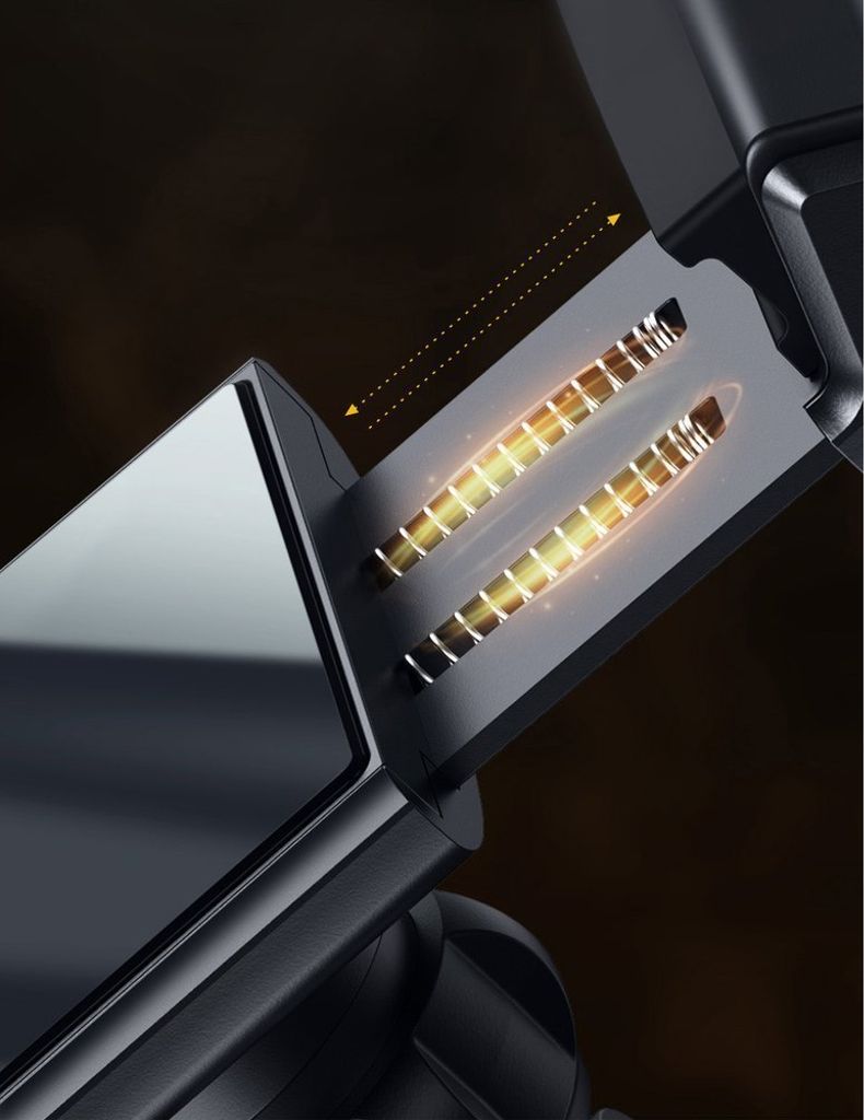 Baseus nakkestøtte mobilholder med 15W Qi oplader – sort (WXHZ-01)