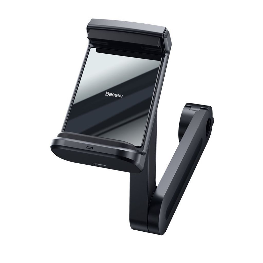 Baseus nakkestøtte mobilholder med 15W Qi oplader – sort (WXHZ-01)