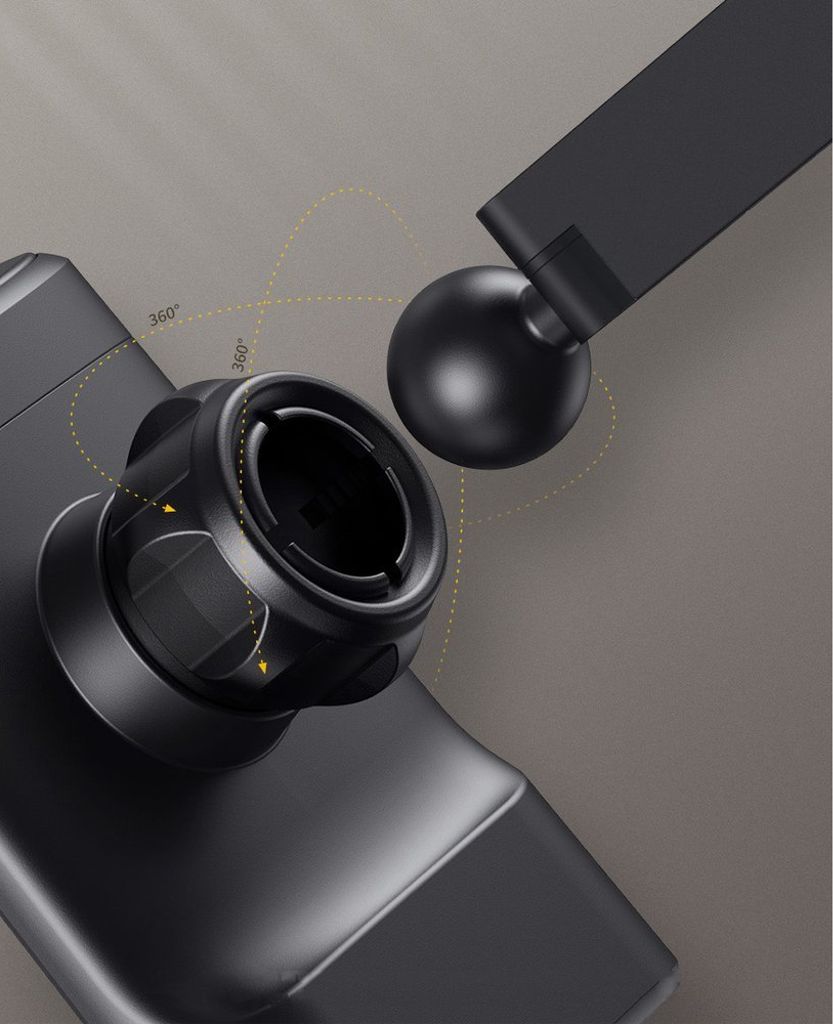 Baseus nakkestøtte mobilholder med 15W Qi oplader – sort (WXHZ-01)