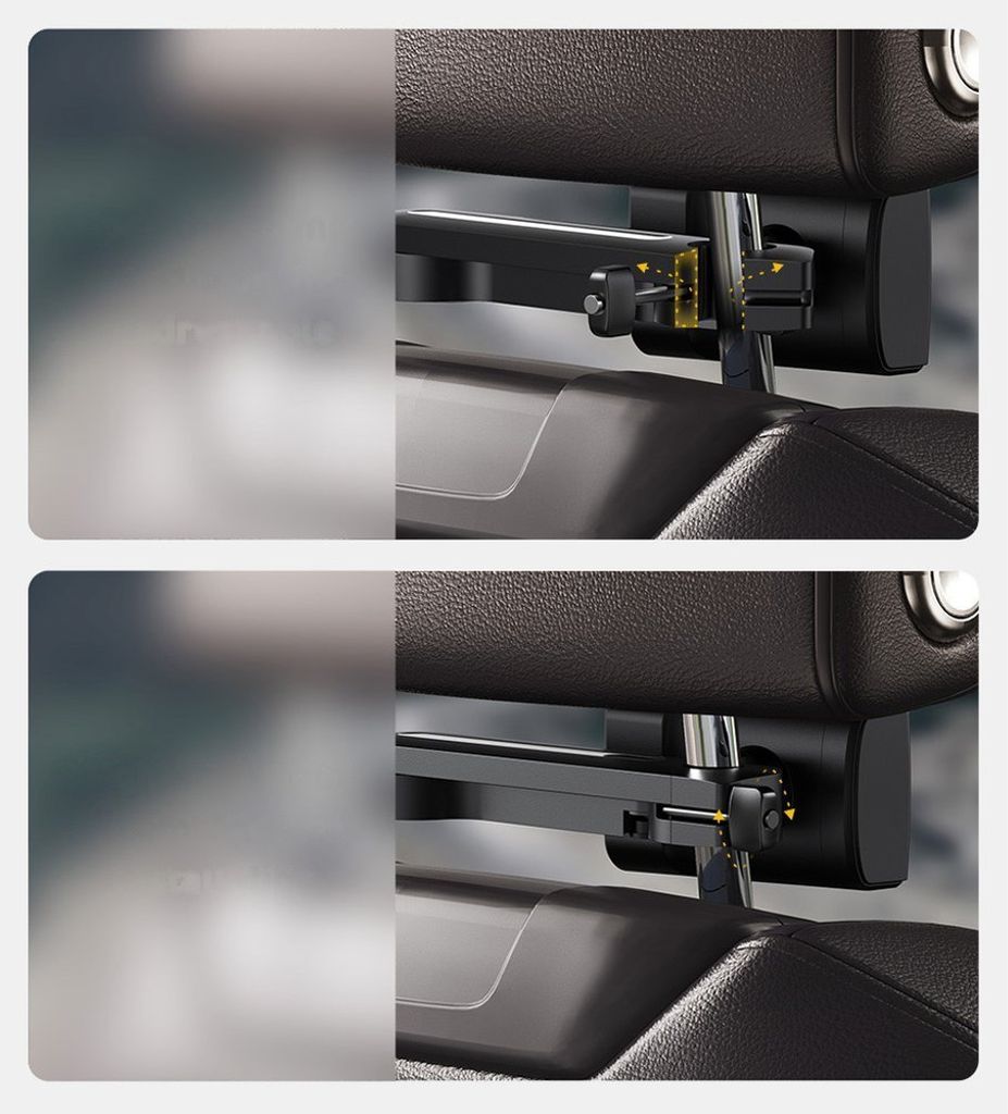 Baseus nakkestøtte mobilholder med 15W Qi oplader – sort (WXHZ-01)