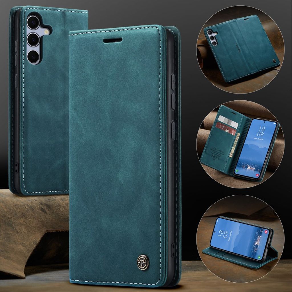 CASEME Samsung Galaxy S25 FE Plånboksfodral med Kortfack - Blå