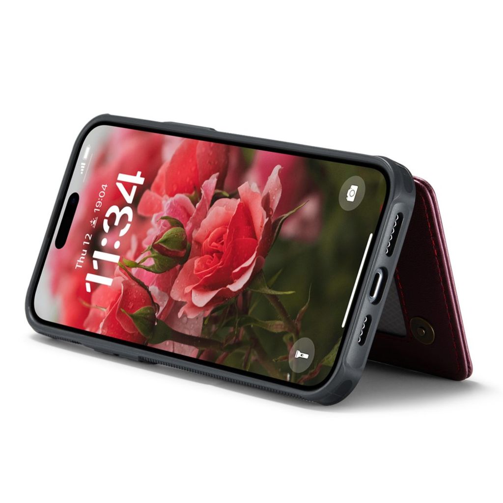 CASEME iPhone 16 Case with 5 Card slots - Red