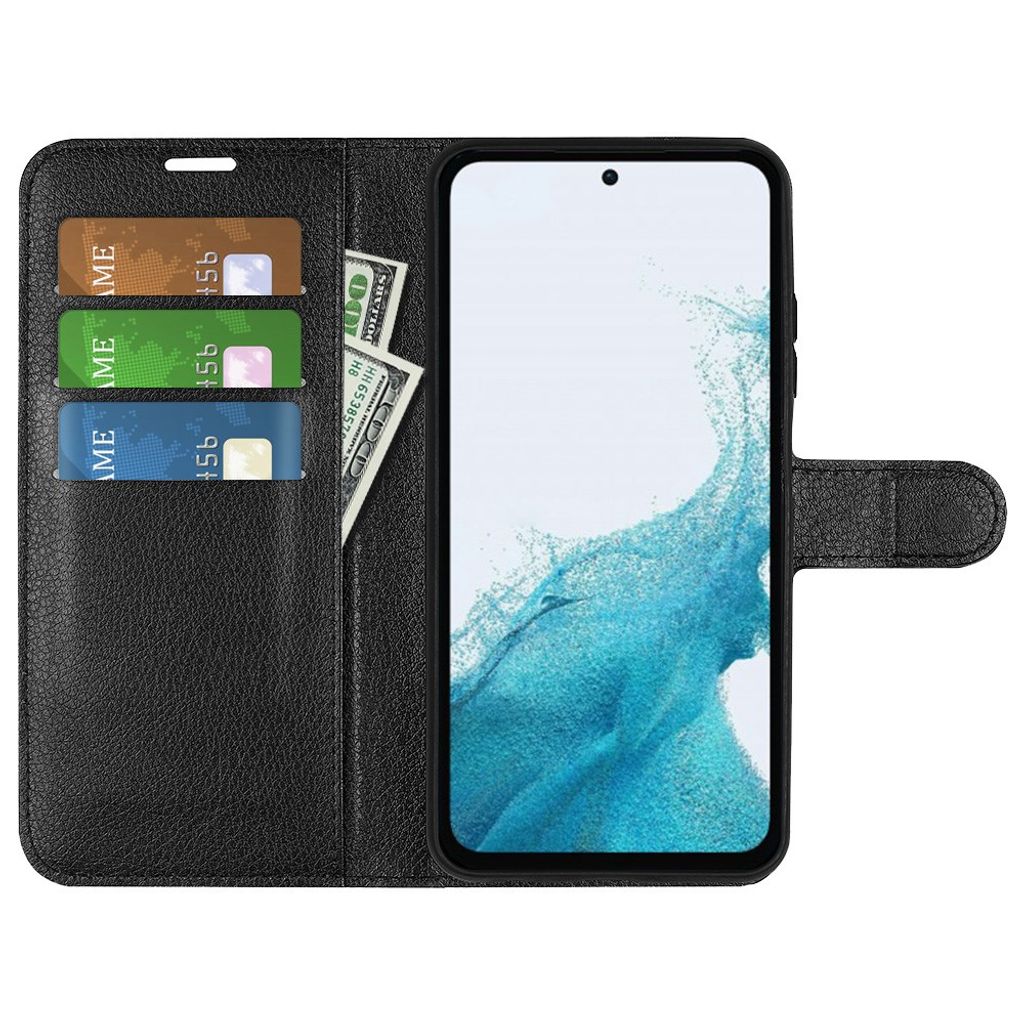 Samsung Galaxy A54 5G Lompakkokotelo Jalustalla PU-nahka/TPU - Musta