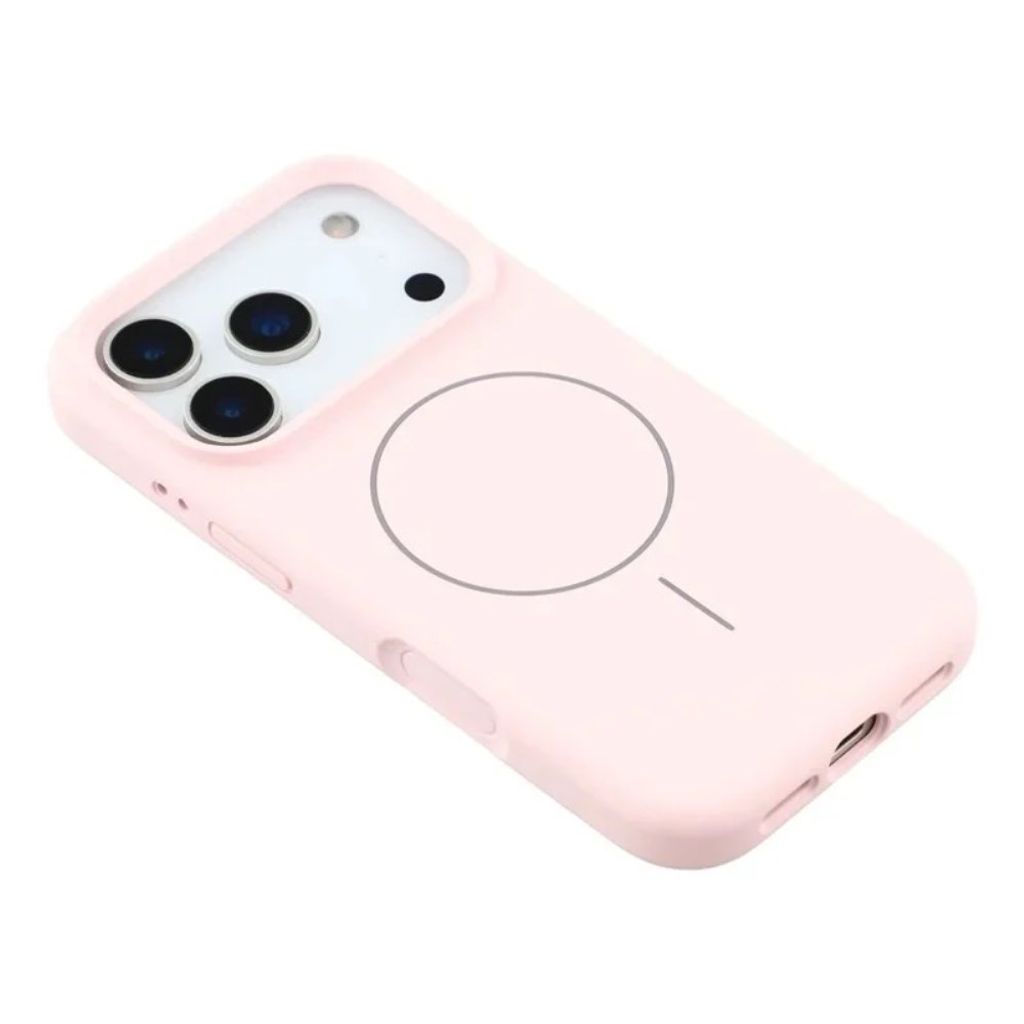 iPhone 18 Pro Max MagSafe -yhteensopiva kuori kahdella näytönsuojalla - pinkki