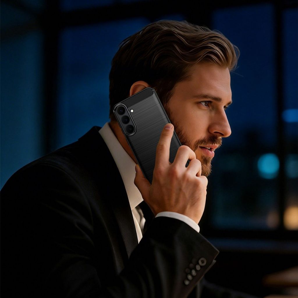 Samsung Galaxy S26 FE Deksel Karbonfibertekstur TPU - Svart