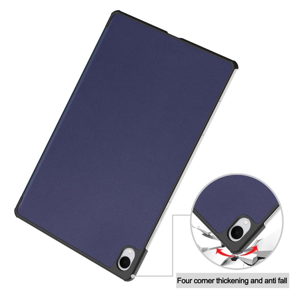 Samsung Galaxy Tab S12 Plus Slimmat Tri-fold stativfodral - Blå