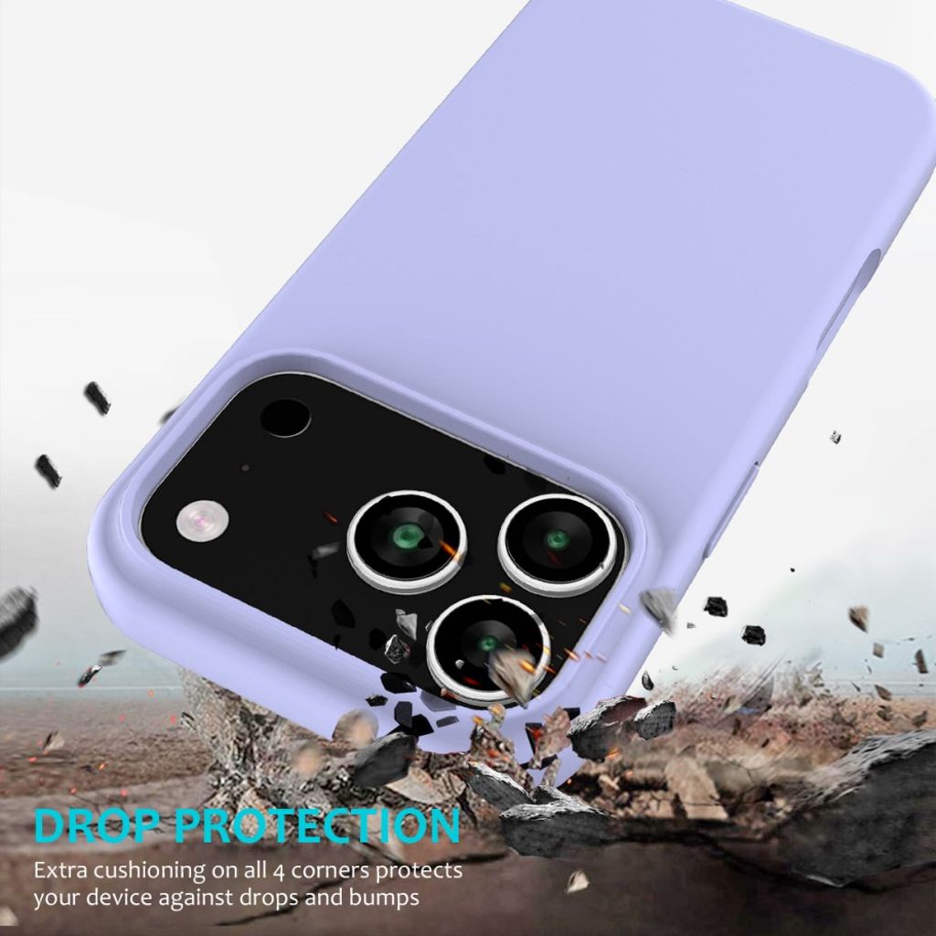 iPhone 17 Pro Max silicone phone case - light blue