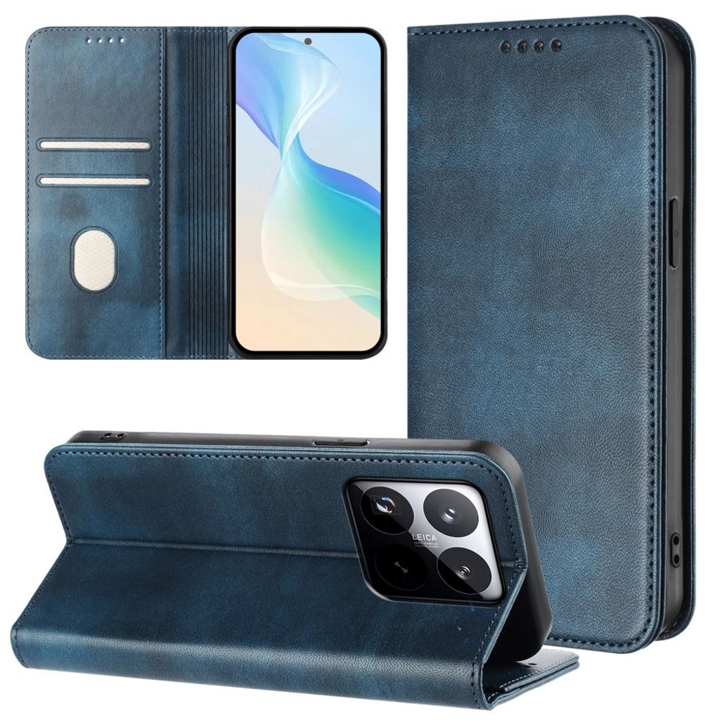 Xiaomi 15T Wallet Cover with RFID Blocking - Blue
