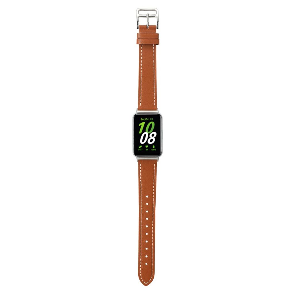 Samsung Galaxy Fit3 Klockarmband i Äkta Läder – Brun
