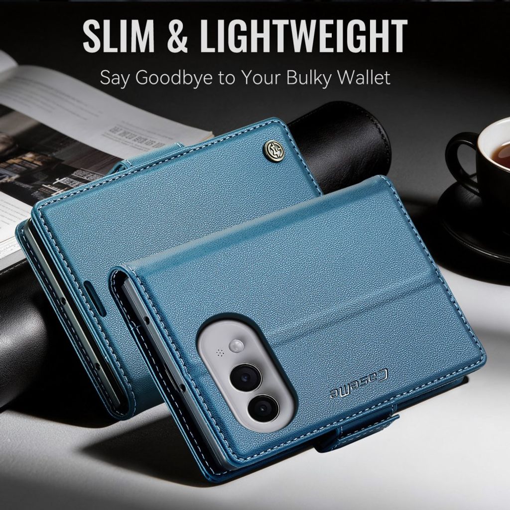 CASEME iPhone Duo Lompakkokotelo RFID-suojauksella - Sininen