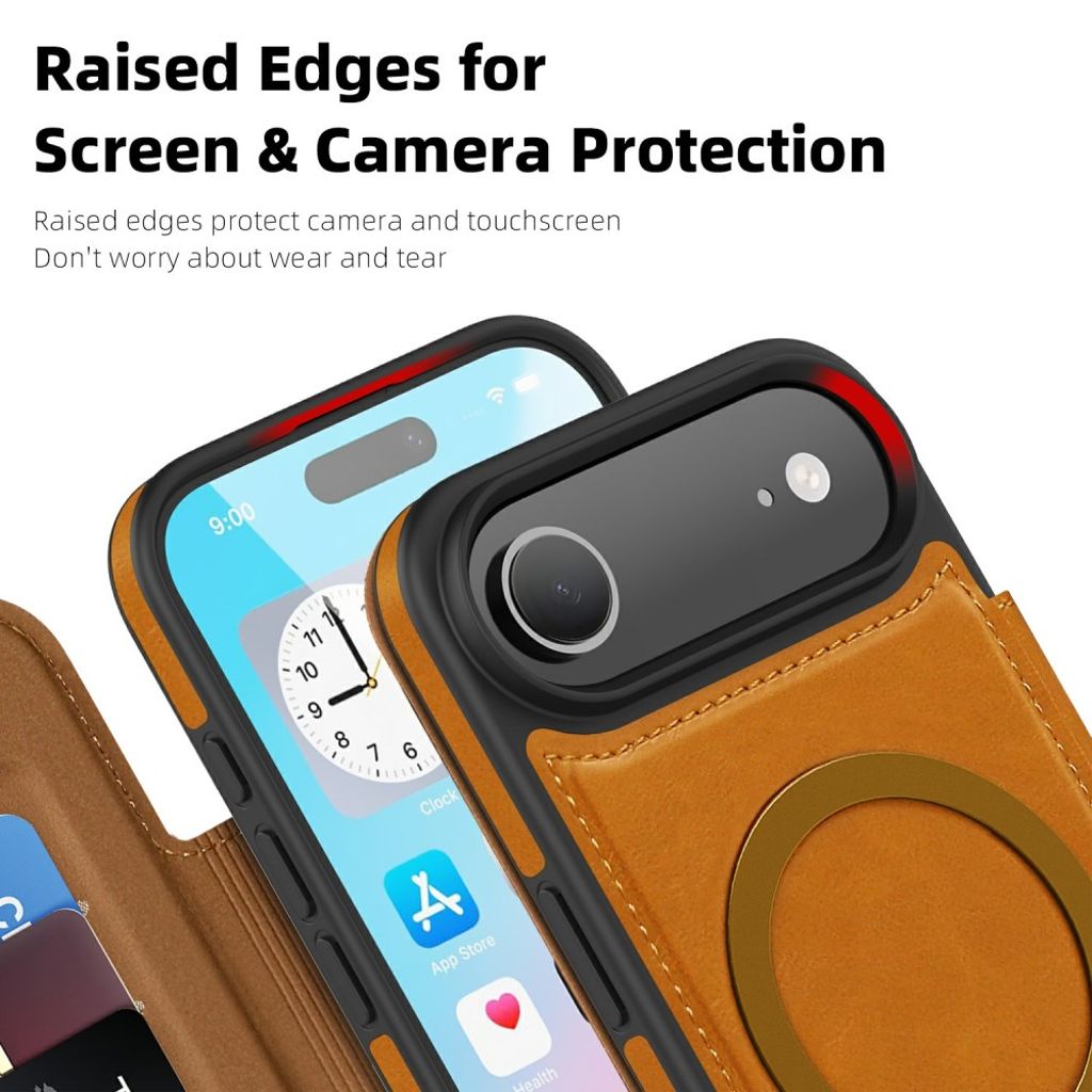 iPhone 17 Air MagSafe Cover with Card Slots - Brown