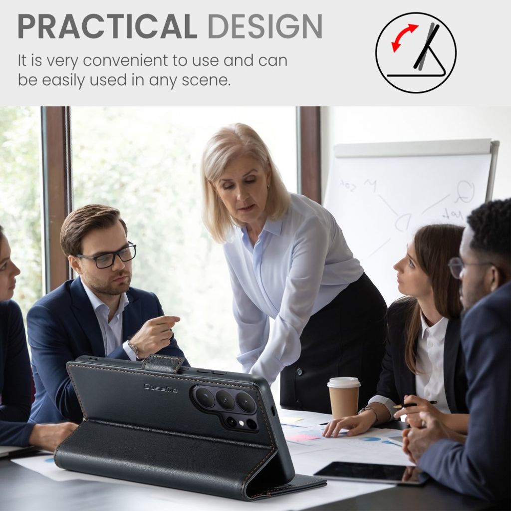 CASEME Samsung Galaxy S26 Ultra Plånboksfodral RFID-blockerande - Svart