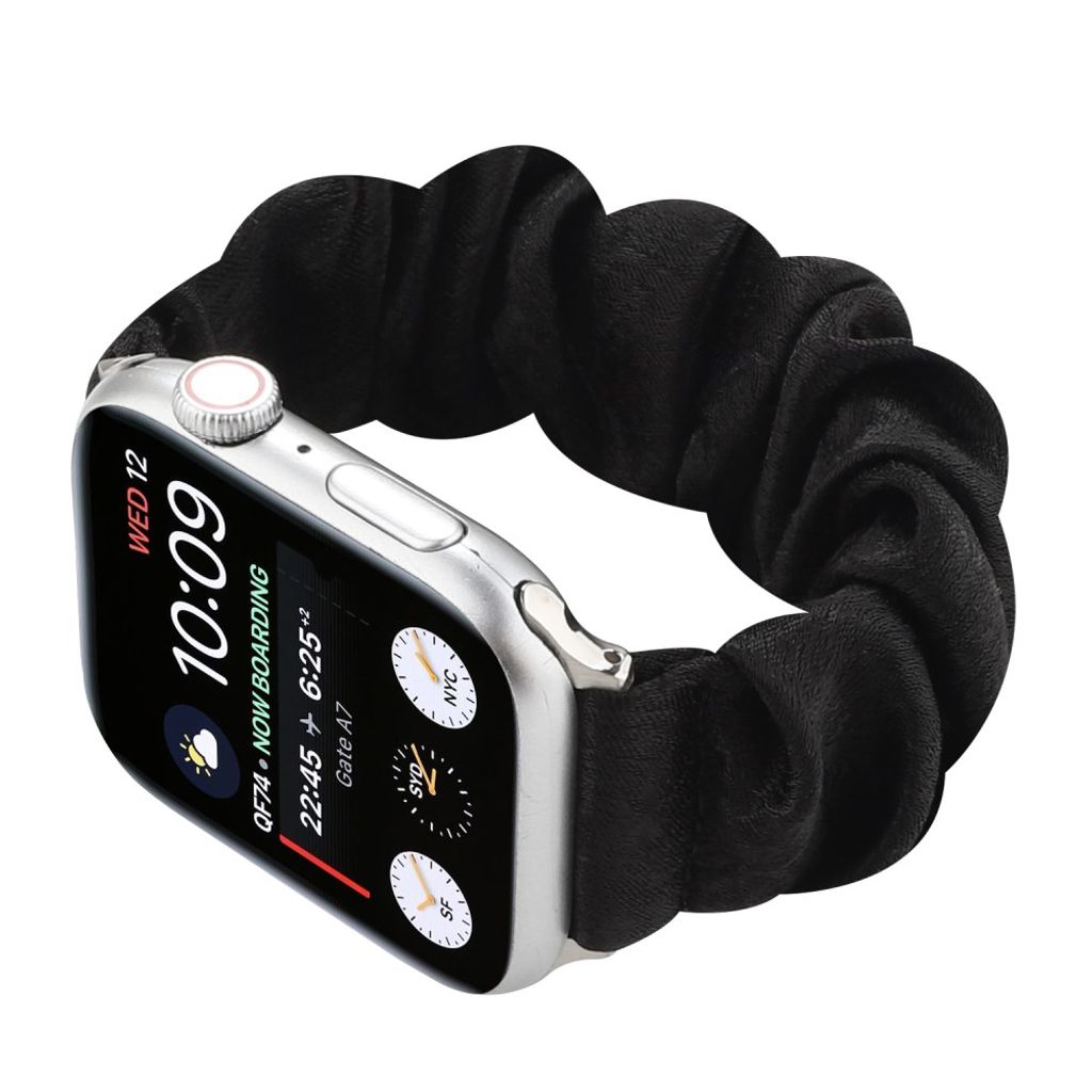 Apple Watch 38/40/41/42mm Urrem Scrunchie – Sort