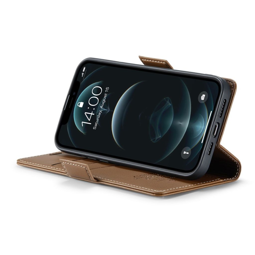 CASEME iPhone 12 Pro Max Kotelo Korttipaikka - Ruskea