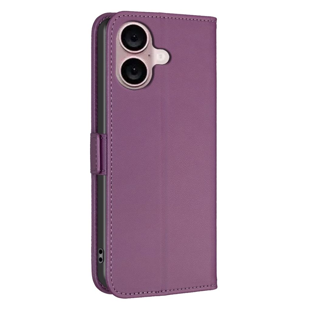 BINFEN COLOR iPhone 16 Wallet Cover – Dark Purple