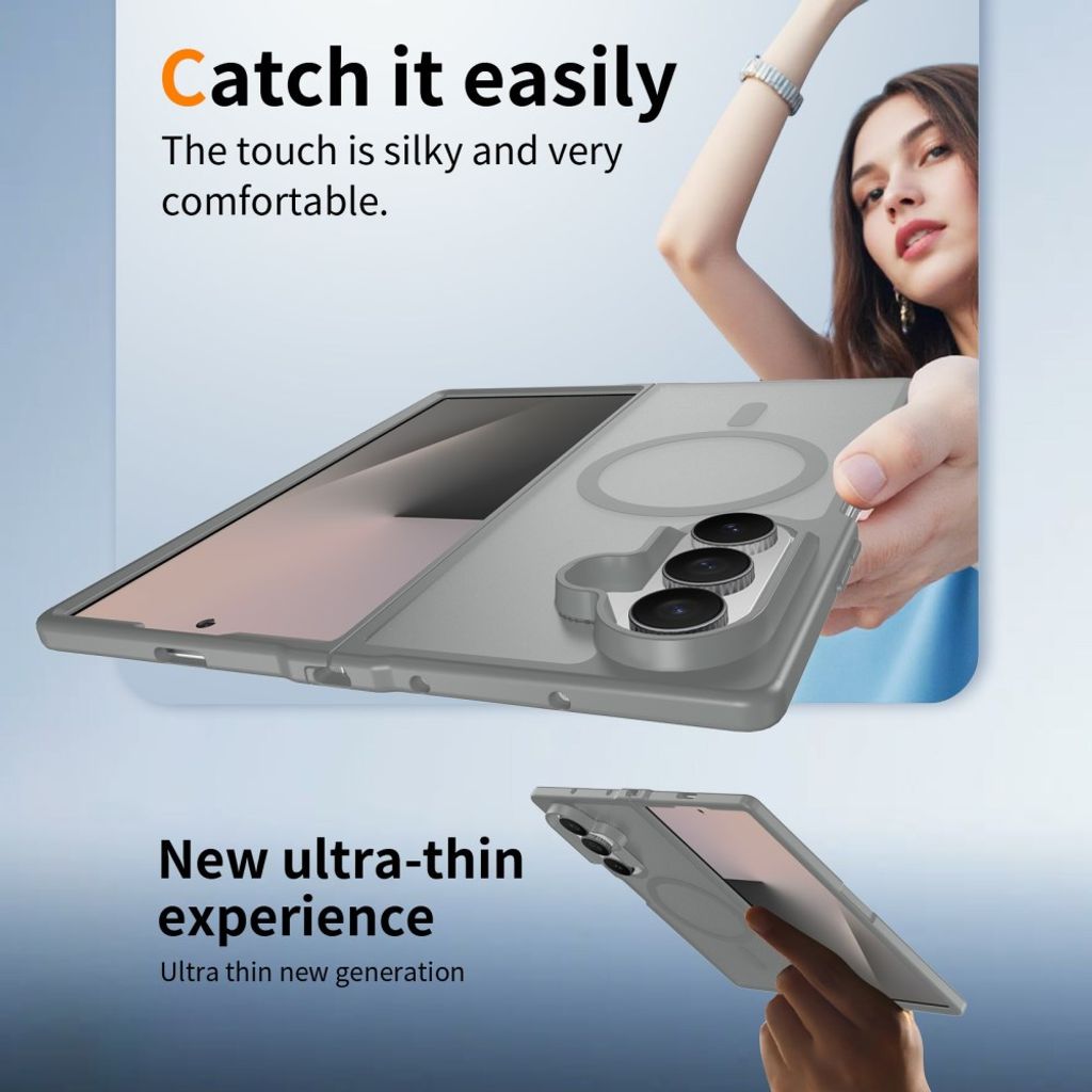 Samsung Galaxy Z Fold8 Ultra MagSafe cover med akrylbagside - Grå
