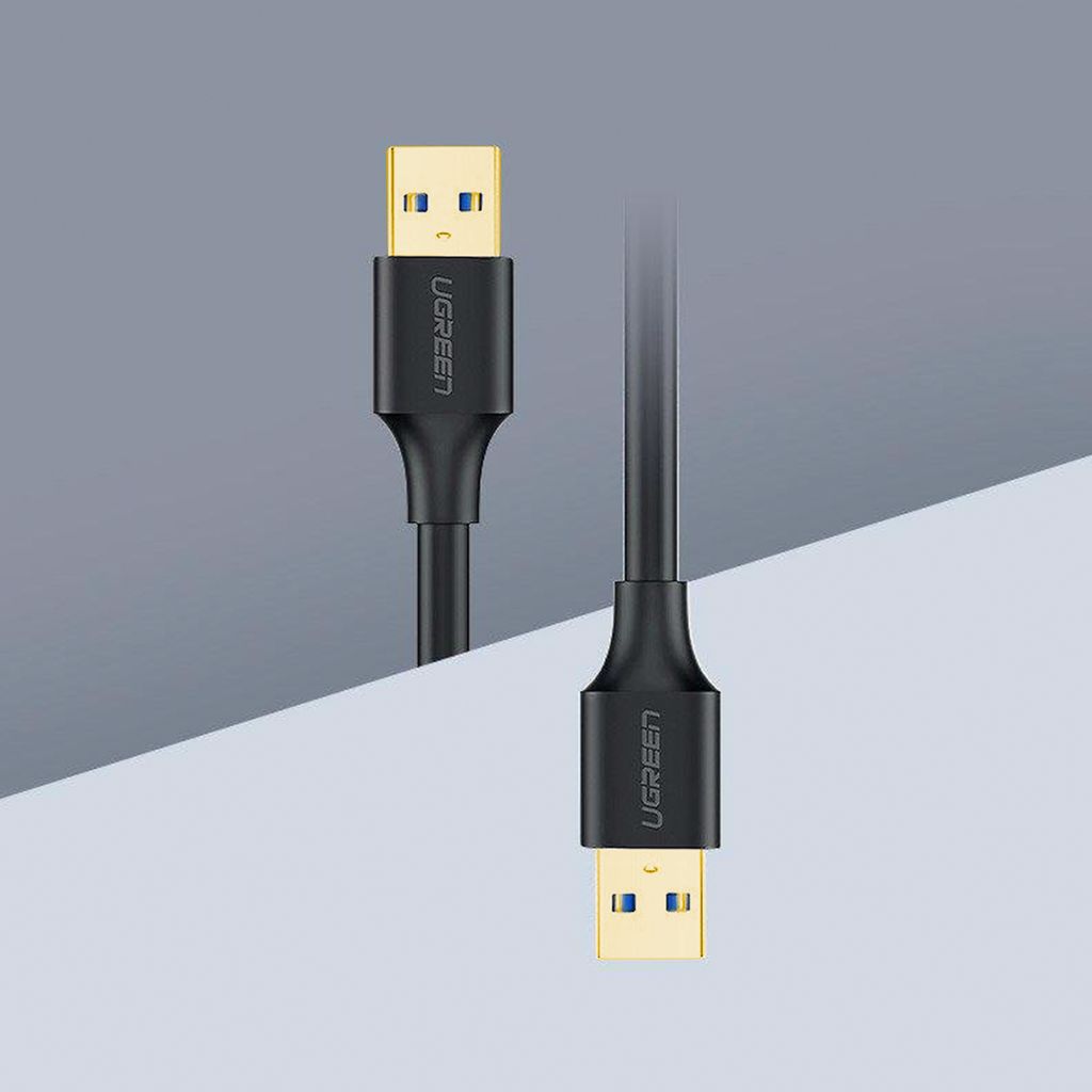 Ugreen US128 10371 USB-A 3.0 / USB-A 3.0 5Gb/s kabel 2m – sort