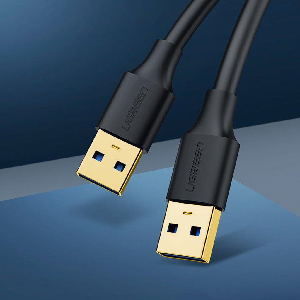 Ugreen US128 10371 USB-A 3.0 / USB-A 3.0 5Gb/s kabel 2m – sort
