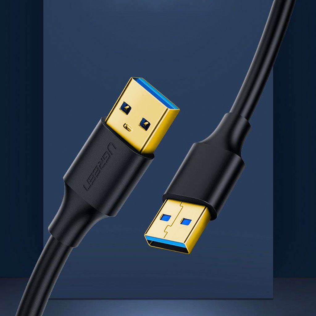 Ugreen US128 10371 USB-A 3.0 / USB-A 3.0 5Gb/s kabel 2m – sort