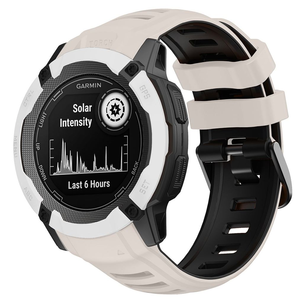 Garmin Instinct 2X Urrem Silikone – Hvid/Sort