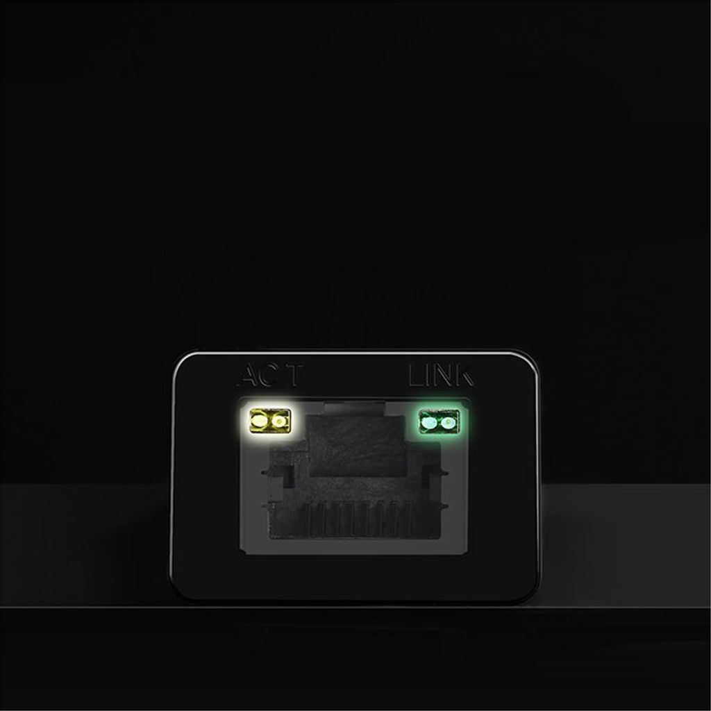 Ugreen eksternt nettverkskort RJ45 til USB 2.0 – svart (CR110 20254)