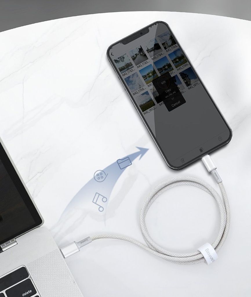 Baseus CATLGD-A01 Lightning til USB-C PD 20W kabel 2 m – svart
