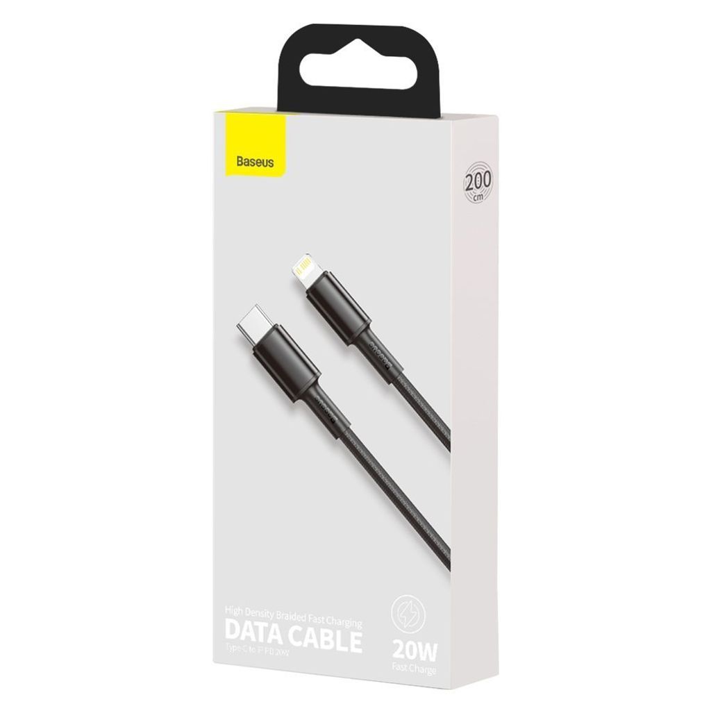 Baseus CATLGD-A01 Lightning til USB-C PD 20W kabel 2 m – svart
