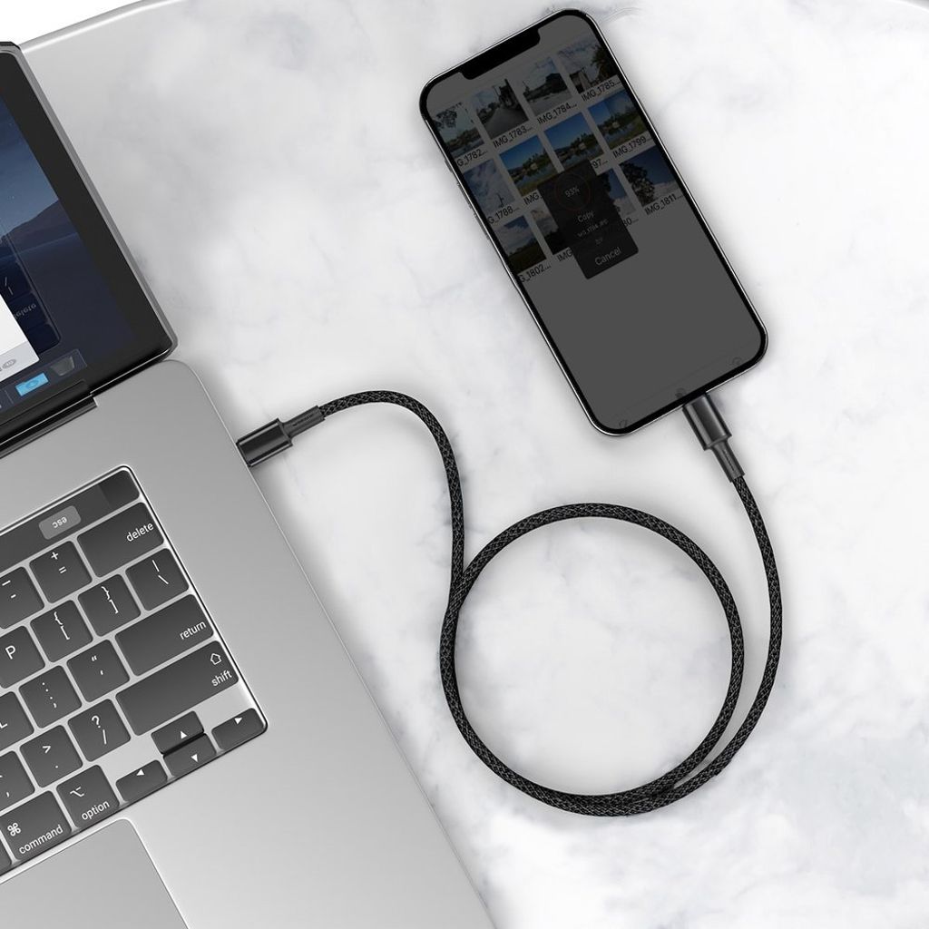Baseus CATLGD-A01 Lightning til USB-C PD 20W kabel 2 m – svart