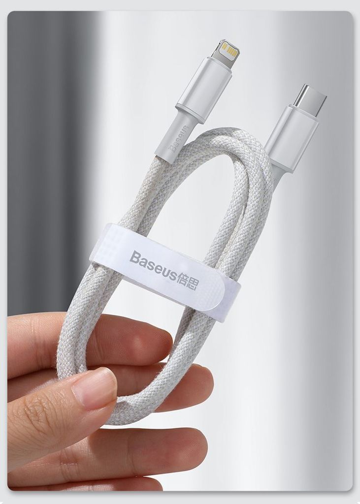 Baseus CATLGD-A01 Lightning til USB-C PD 20W kabel 2 m – svart
