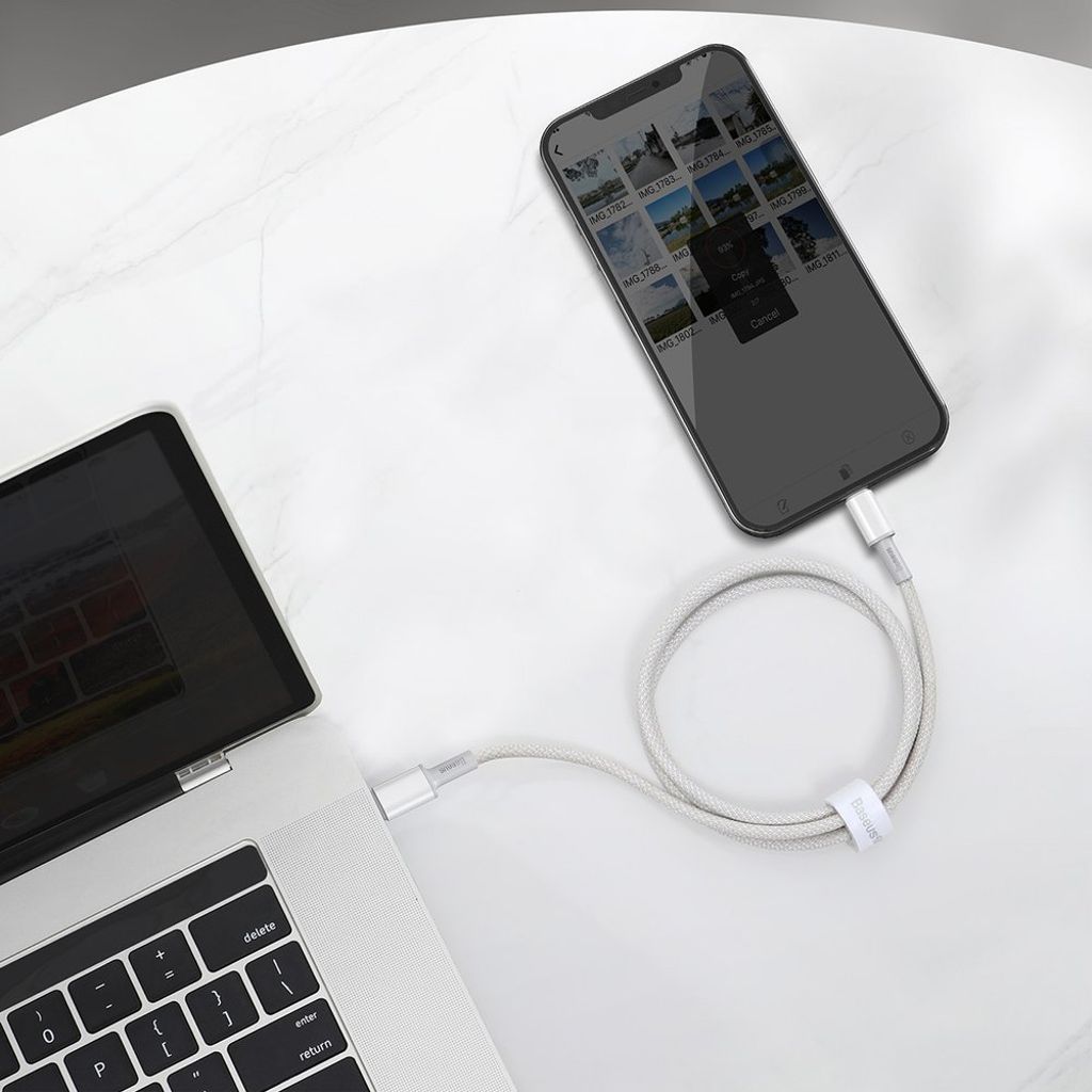 Baseus CATLGD-A02 Lightning - USB-C PD kabel 20W 480Mb/s 2m - hvit