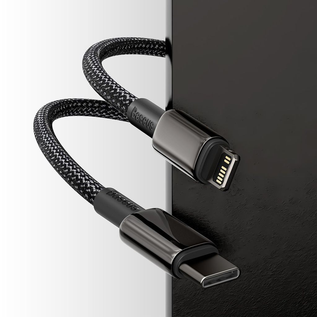 Baseus CATLWJ-A01 Lightning til USB-C PD 20W 480Mb/s 2m kabel – sort