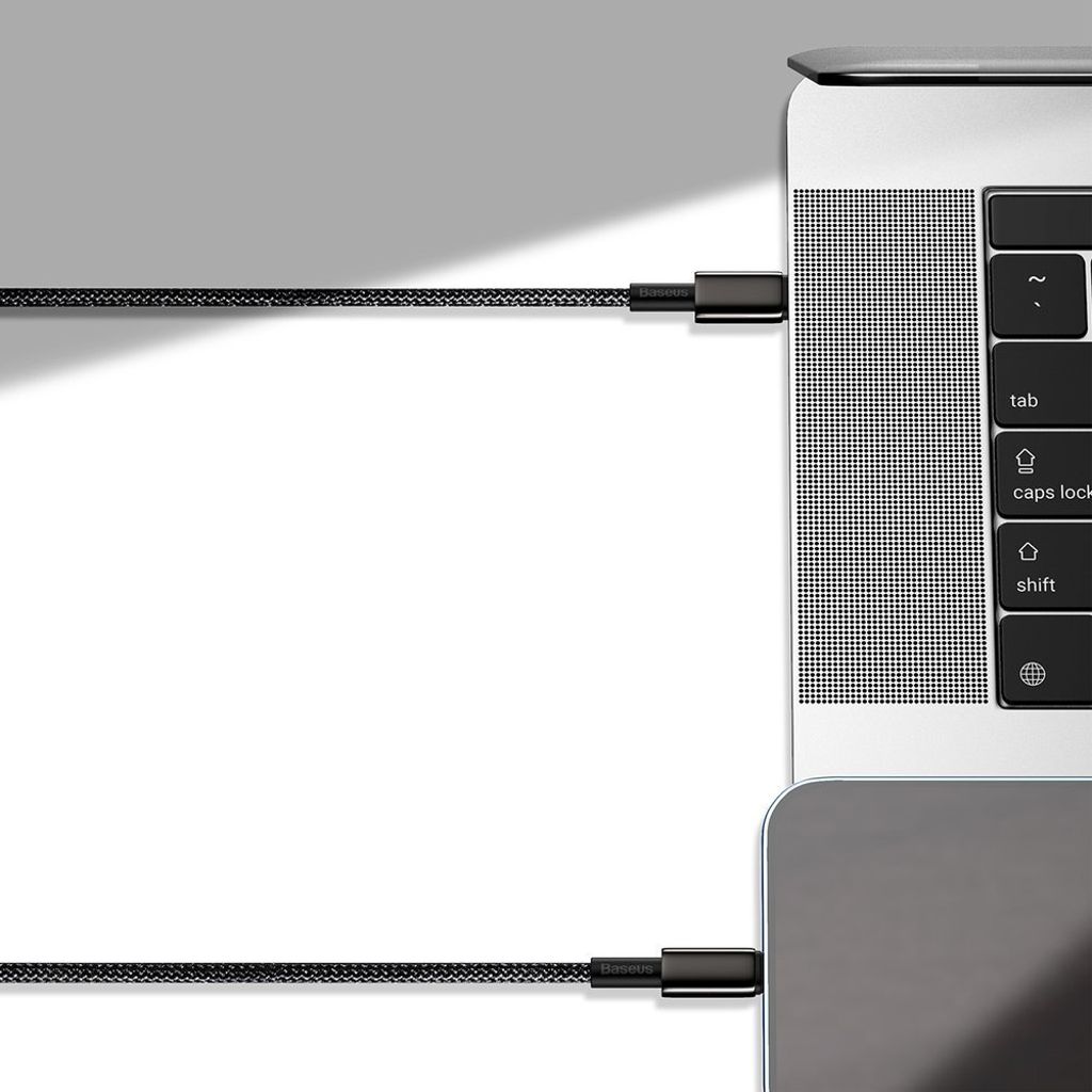 Baseus CATLWJ-A01 Lightning til USB-C PD 20W 480Mb/s 2m kabel – sort