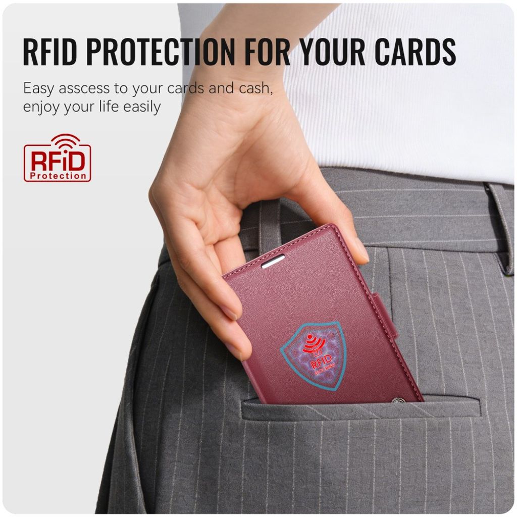 CASEME Samsung Galaxy Z Fold8 Flip Cover med RFID blokering - Rød