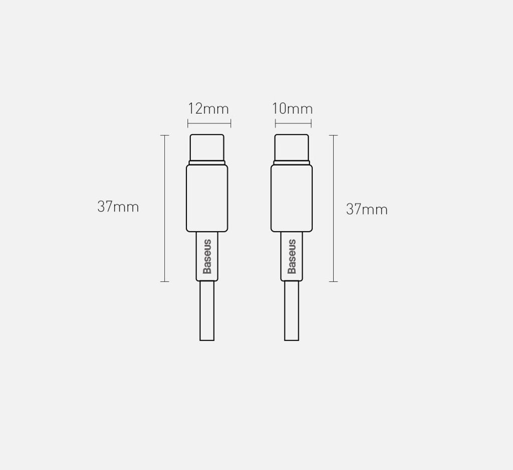 Baseus CATWJ-A01 USB-C til USB-C kabel 100W 5A 2m - sort