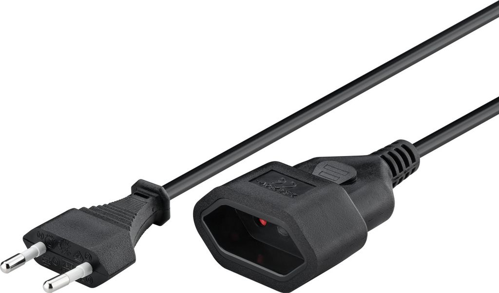 Goobay förlängningskabel Europlug 2 m – svart