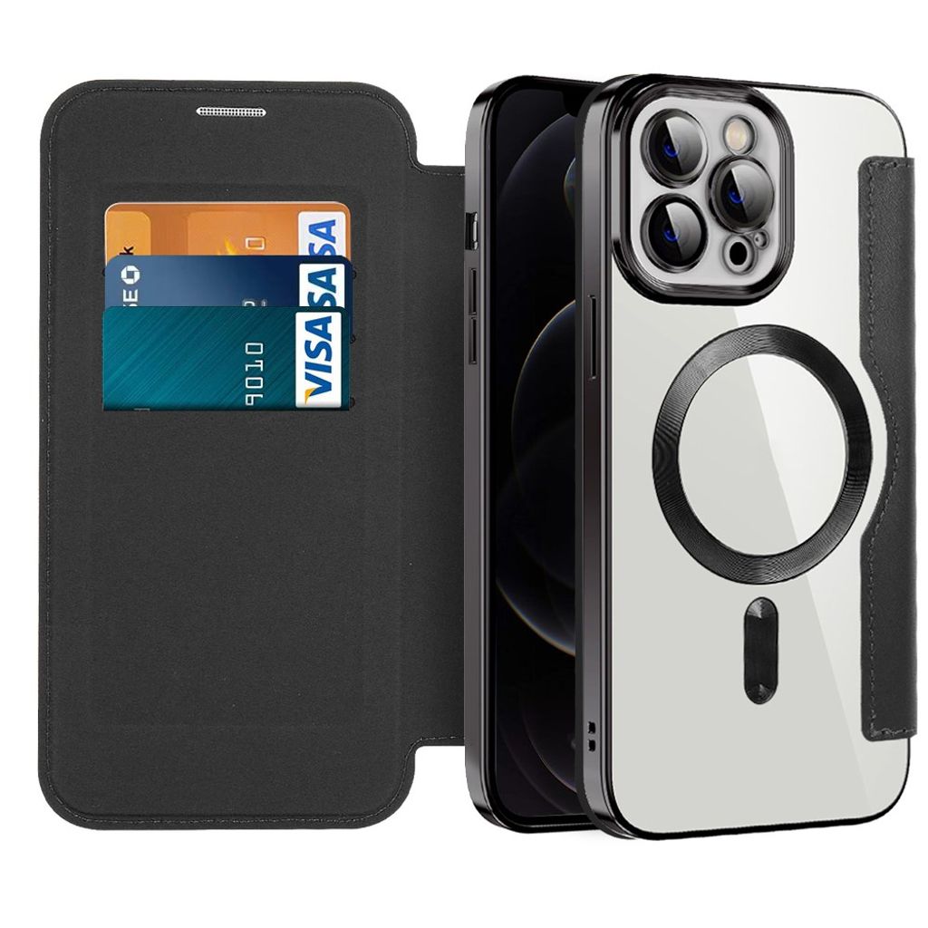 iPhone 12 Pro Max Kotelo MagSafe - Musta