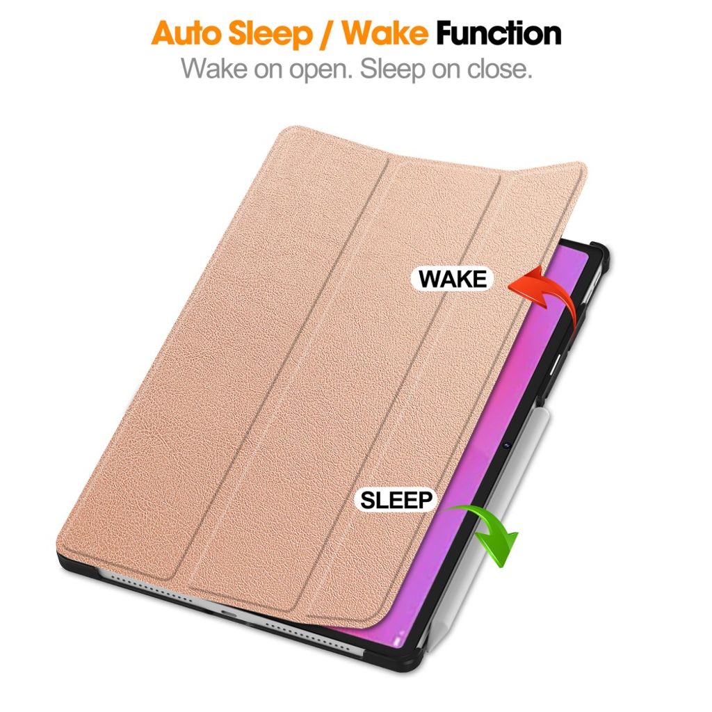 Lenovo Yoga Tab Plus Kotelo, jalusta - ruusukulta