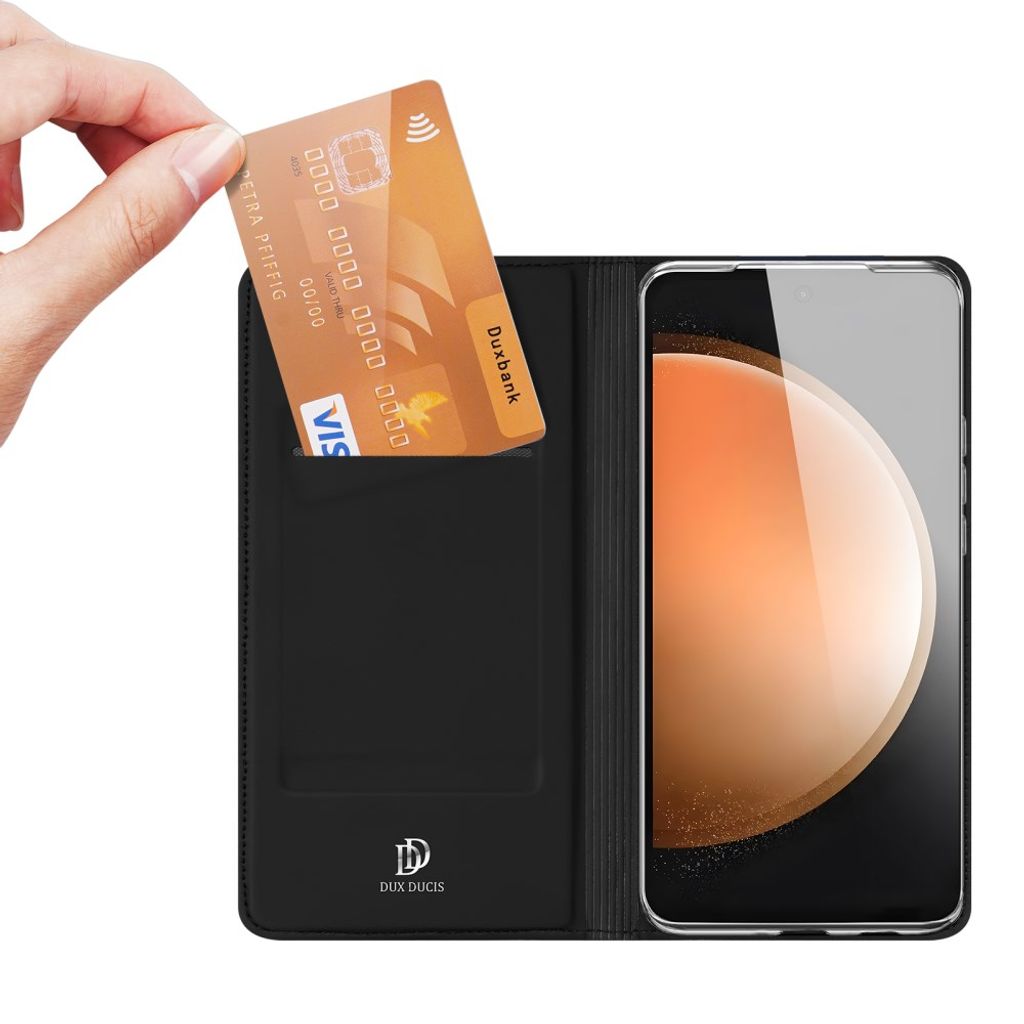 DUX DUCIS Samsung Galaxy S26 FE Lommeboketui Kortholder – Svart