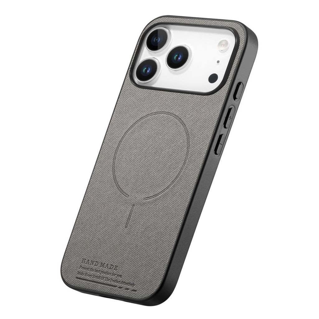 MagSafe-etui med tekstil-look til iPhone 17 Pro og iPhone 18 Pro – grå