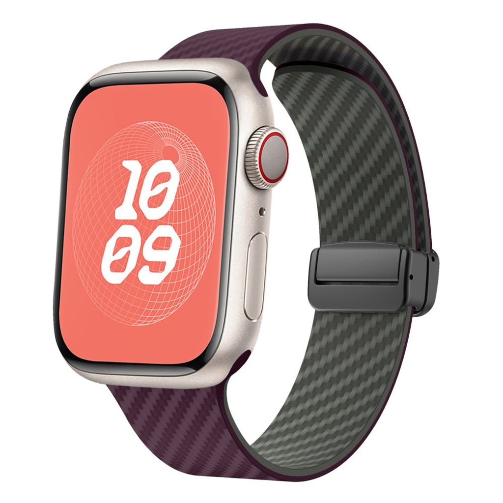 Apple Watch 42 / 41/ 40 / 38mm Klockarmband kolfibertextur - Lila