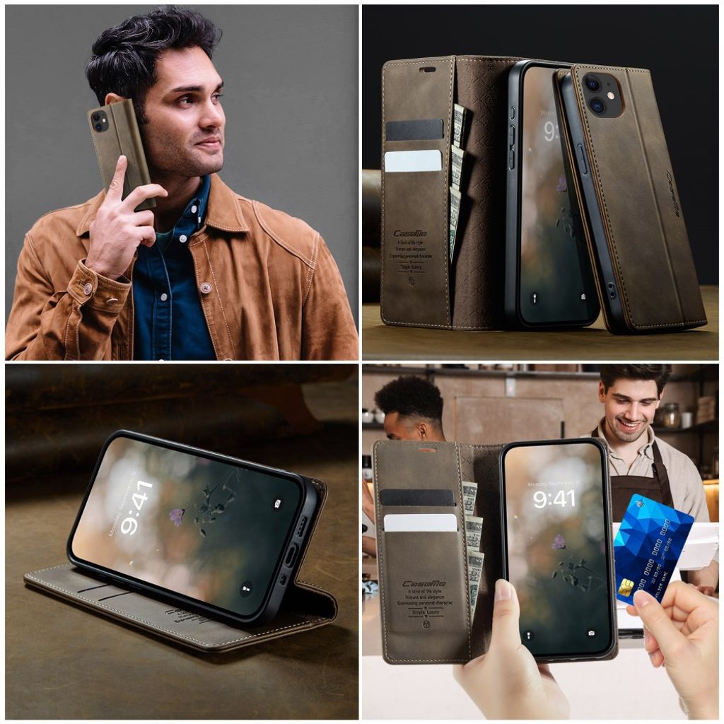 CASEME iPhone 12 Mini Cover with Card slots - Brown