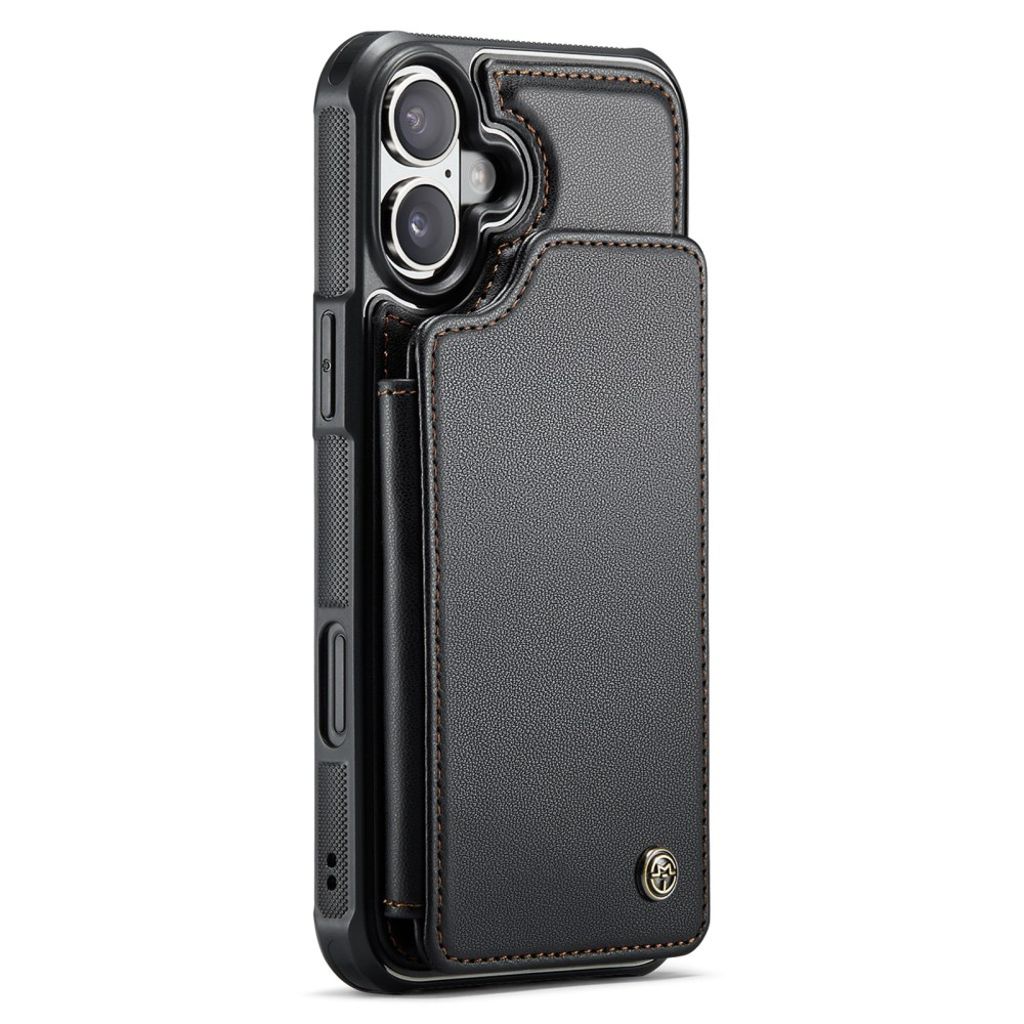 CASEME iPhone 16 Plus Case with 5 Card slots - Black