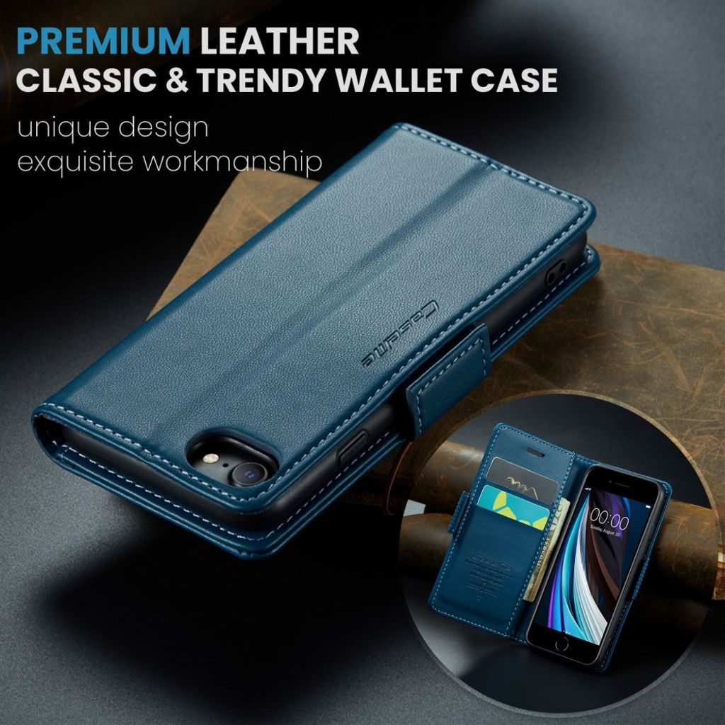 CASEME iPhone 6/6s/7/8/SE 2020/2022 Fodral med Kortfack - Blå
