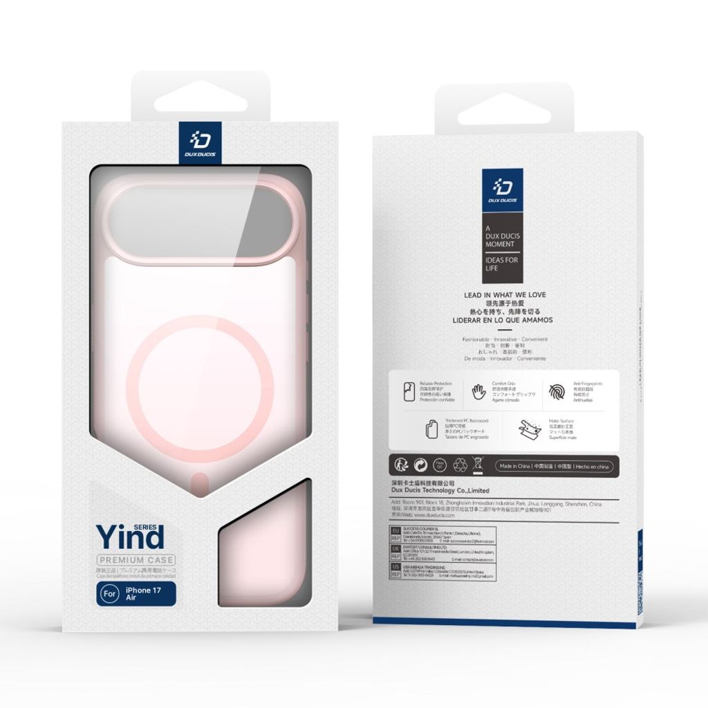 DUX DUCIS iPhone 17 Air Cover med MagSafe - Lyserød