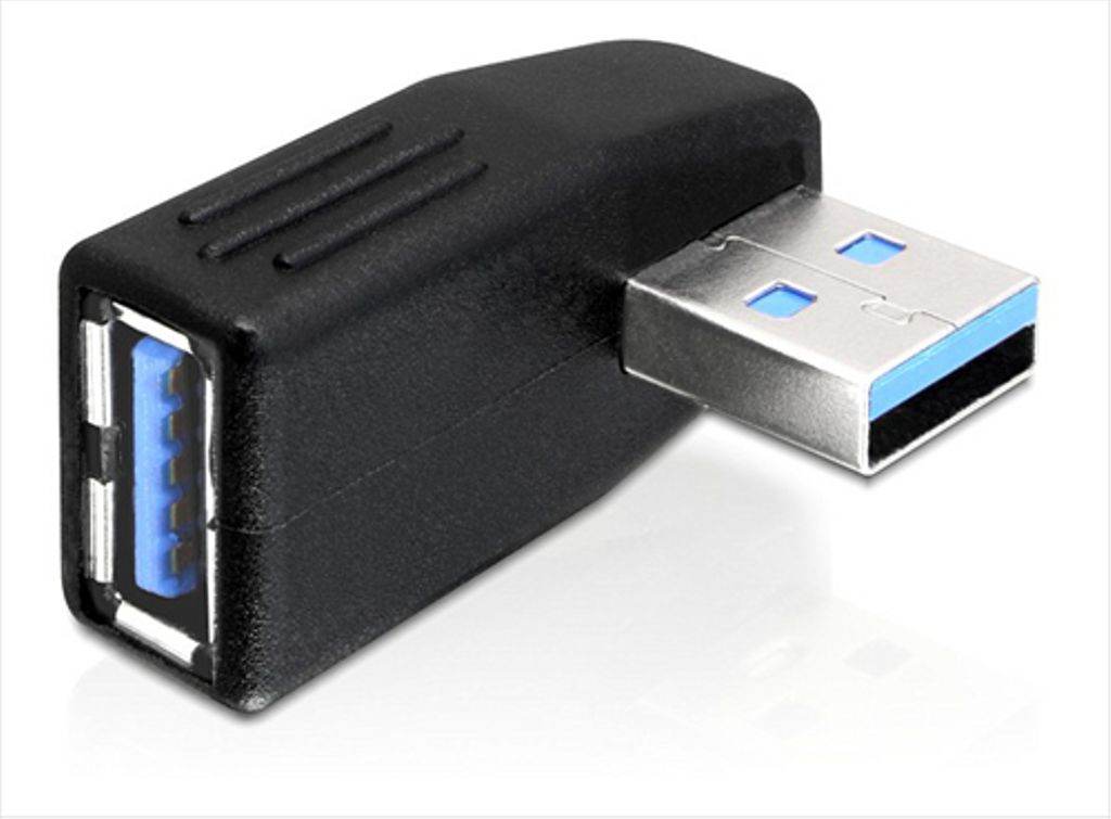 Delock USB 3.0 uros-naaras -kulmasovitin 270° – musta