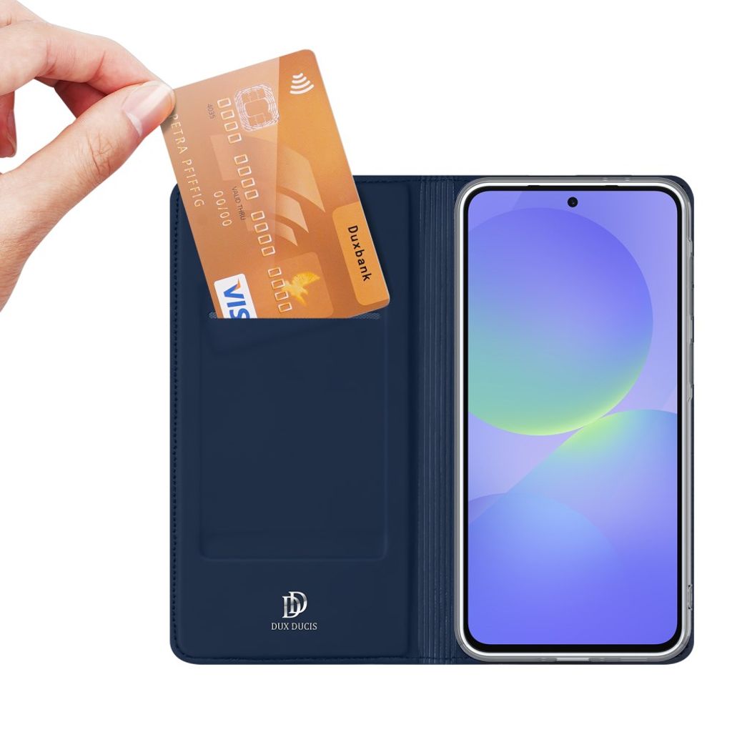 DUX DUCIS Samsung Galaxy A37 5G Lommeboketui Stativ Kortholder – Blå